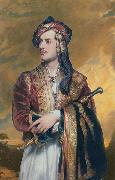 Thomas Phillips Lord Byron in Albanian dress oil painting on canvas